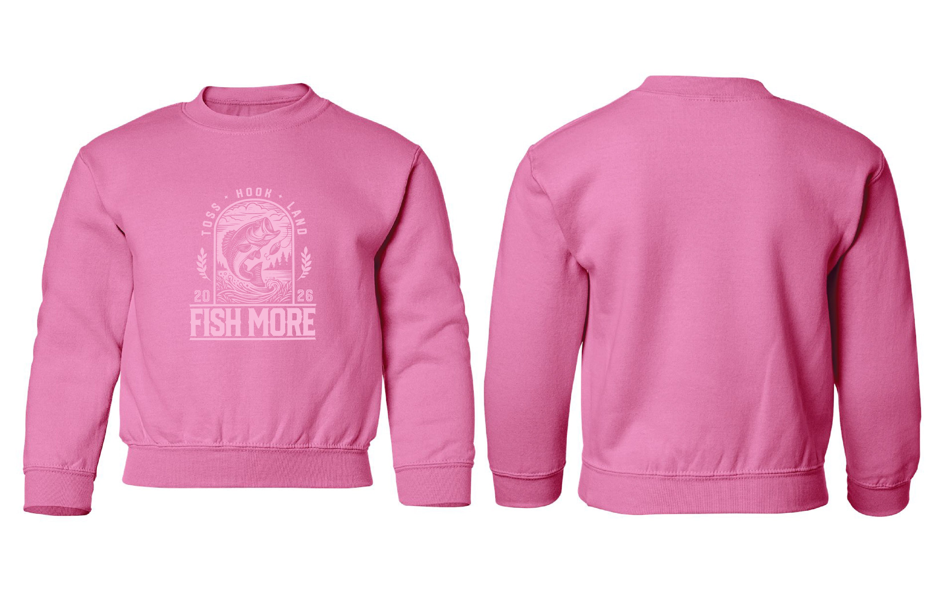 Chandail molletonné Fish couleur rose - Boniska Atelier