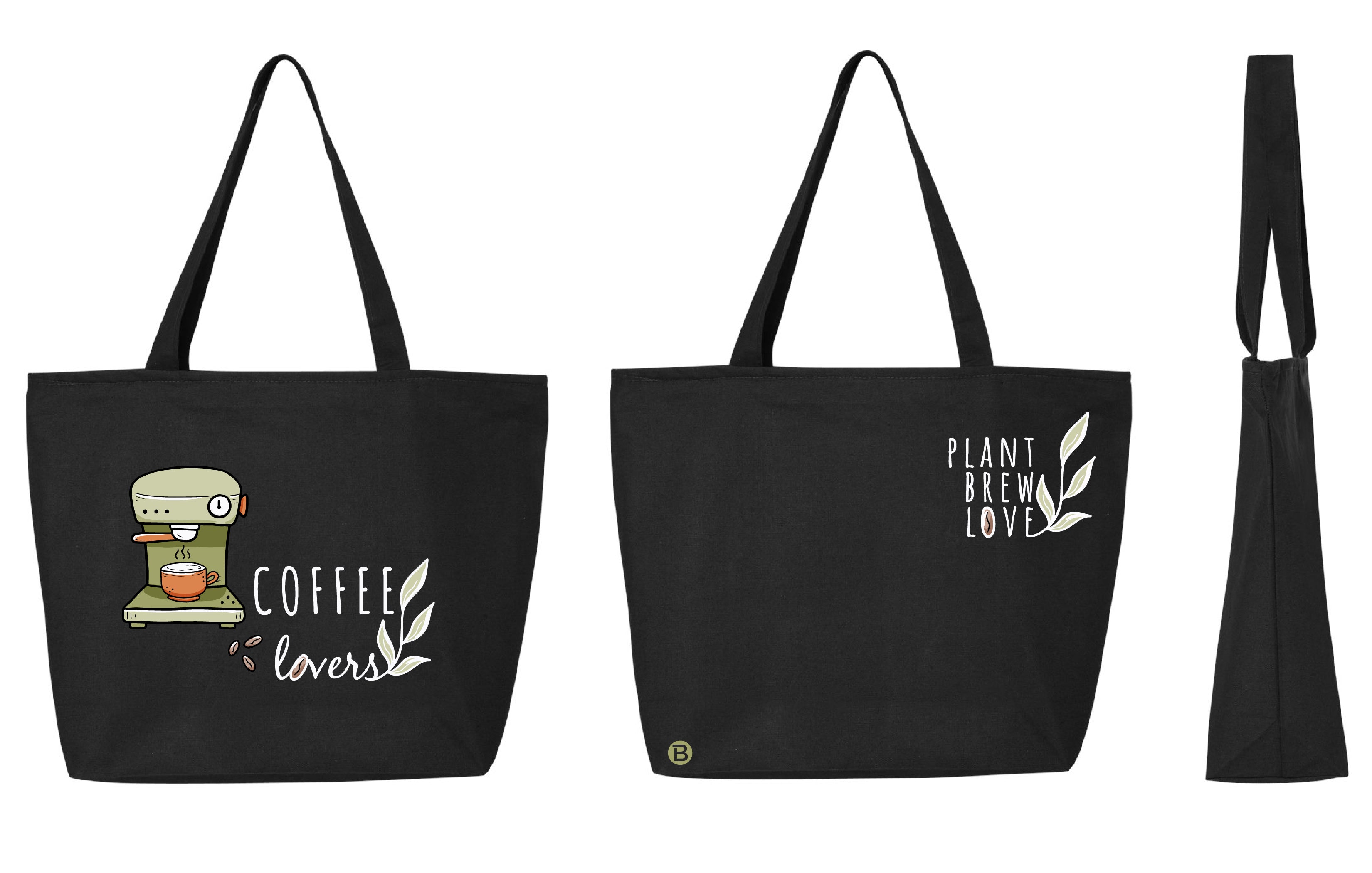 Sac fourre-tout fermeture éclair- Plant Brew Love