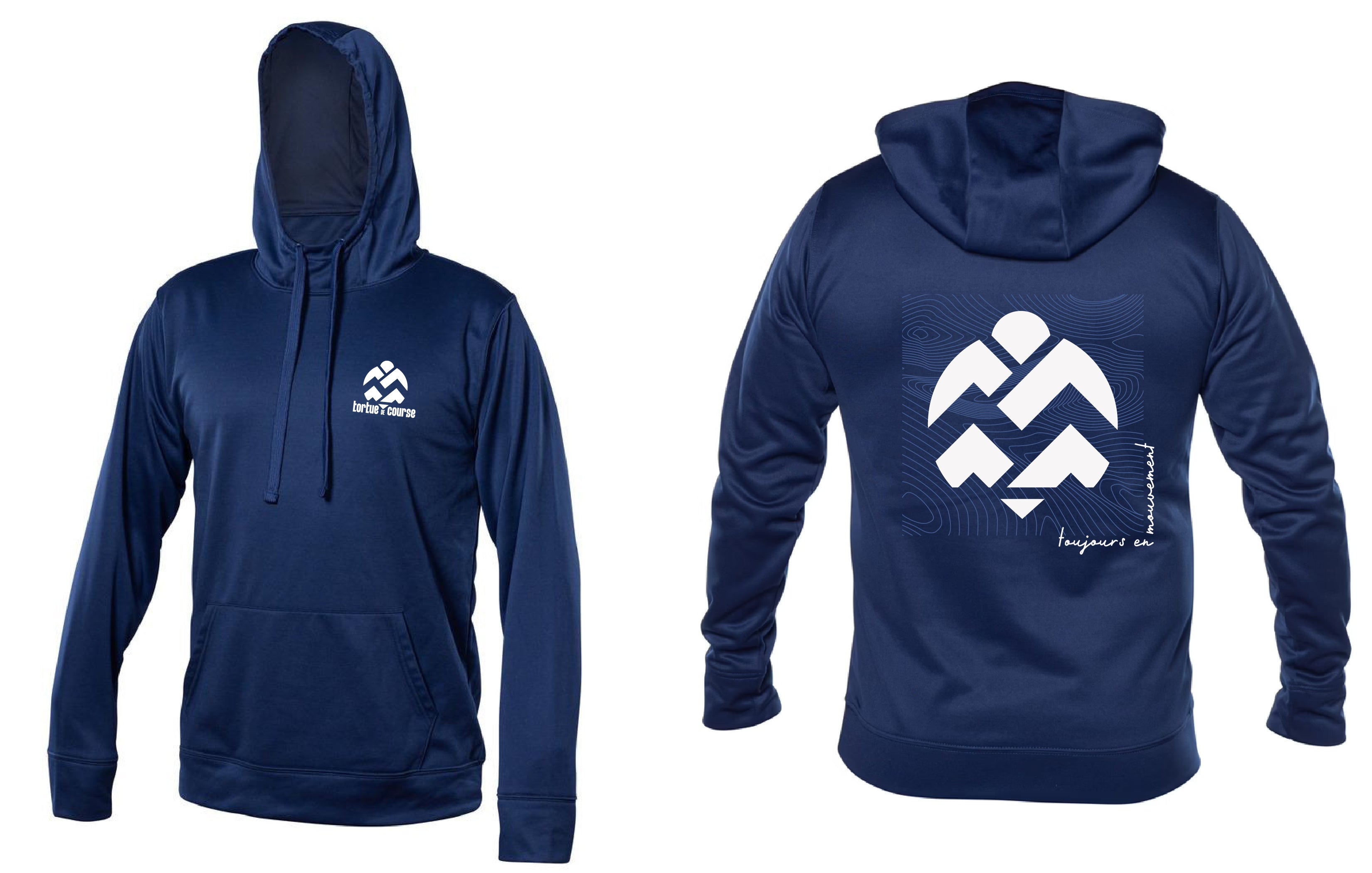 Chandail molletonné Tortue couleur marine - Boniska Atelier