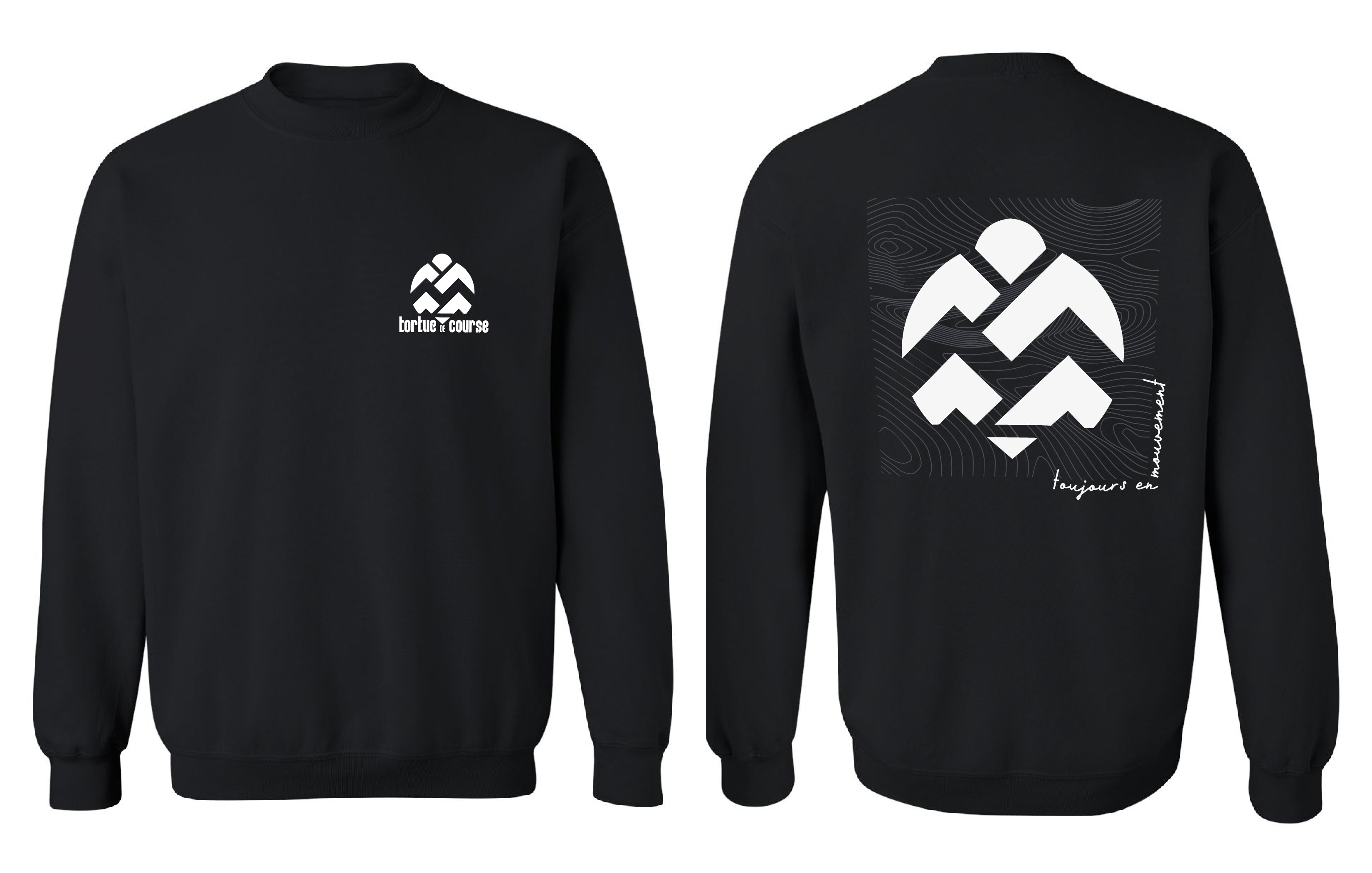 Chandail molletonné Tortue couleur noir - Boniska Atelier