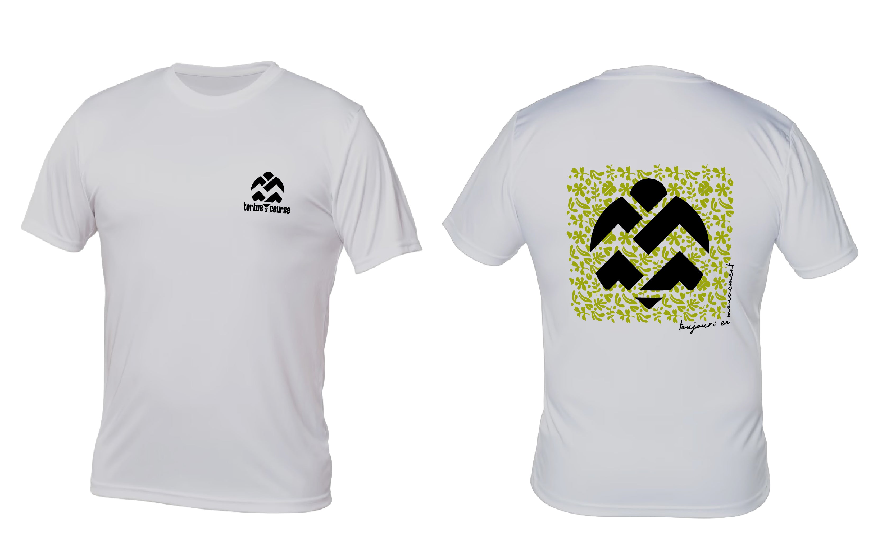 Tshirt homme - Tortue de course - Feuillage