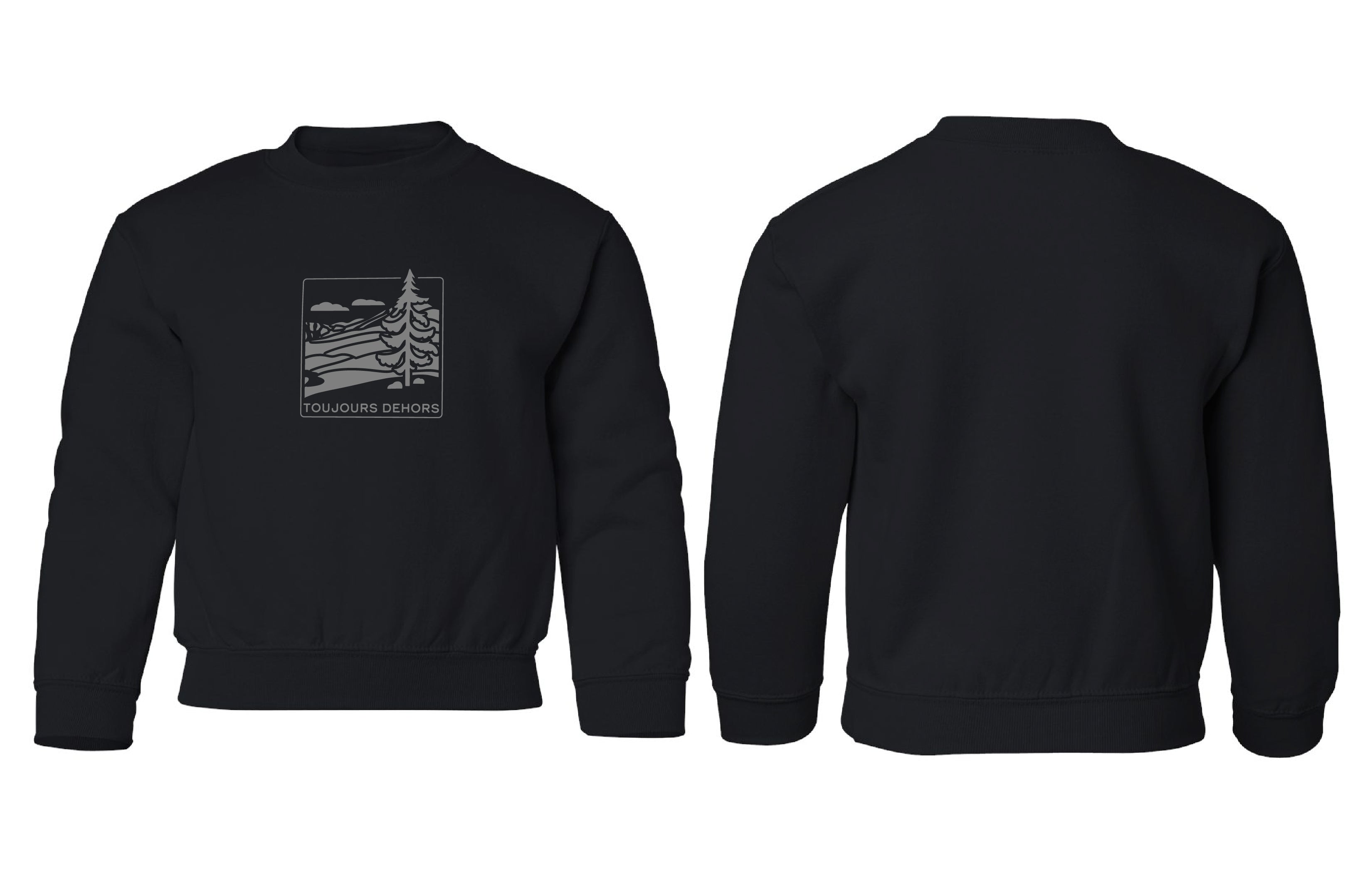 Chandail molletonné Toujours couleur noir-1 - Boniska Atelier