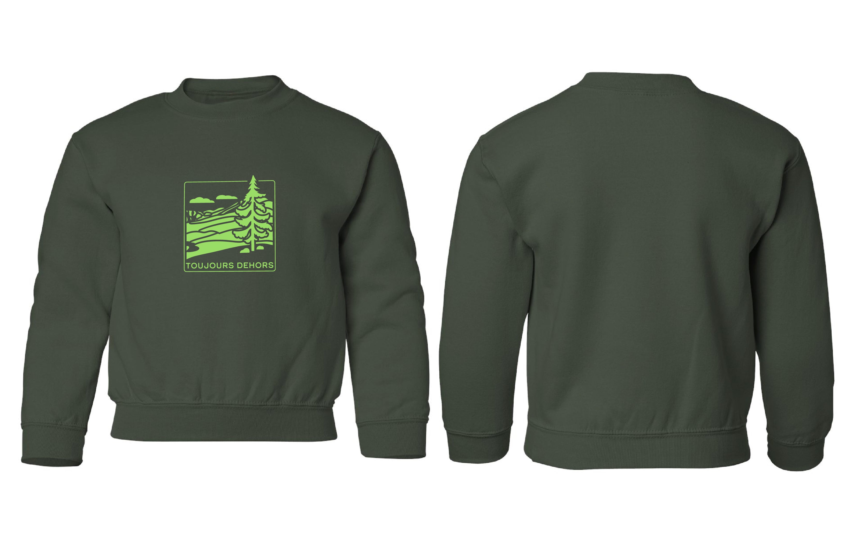 Chandail molletonné Toujours couleur vert-foret - Boniska Atelier